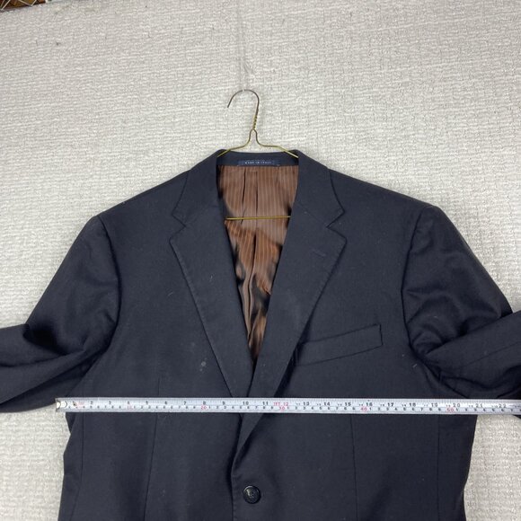 Pal Zileri Italy Made Blazer Men 54R Black Wool / Cashmere Elbow patch Read* - Picture 14 of 16